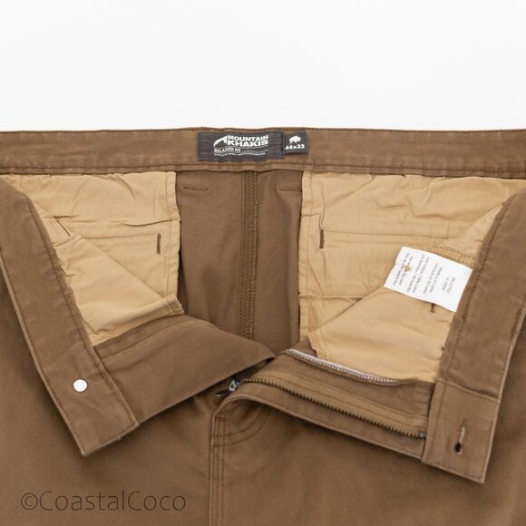 Mountain Khakis Men Pants 44x32 Brown Relaxed Fit Cotton Chino Outdoor Work - Picture 4 of 10